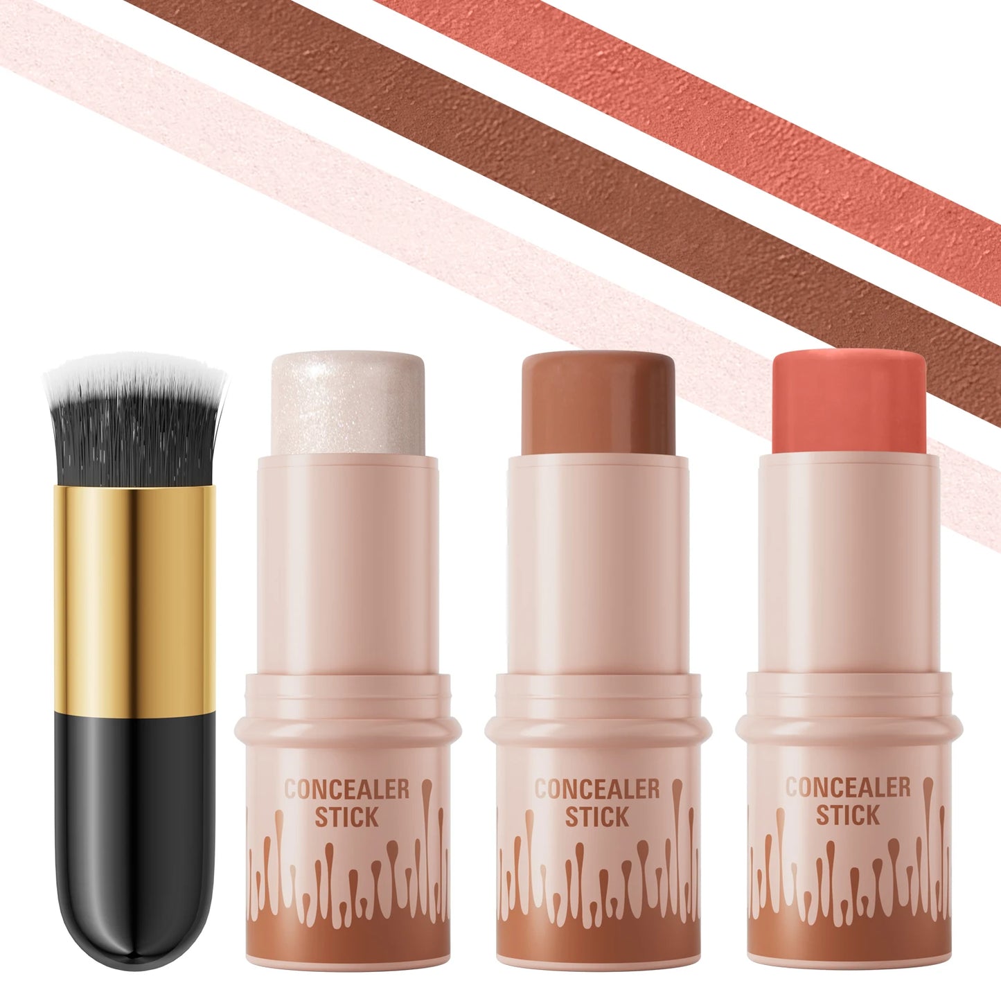 Contour Stick Set – Matte Finish Highlighter & Shadow Duo for Flawless V-Face Sculpting