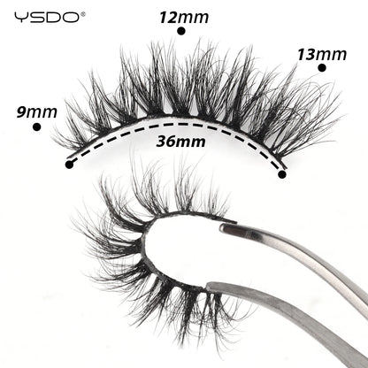 Wispy 3D Mink False Eyelashes – Natural Long, Fluffy & Reusable Strip Lashes (1 Pair)