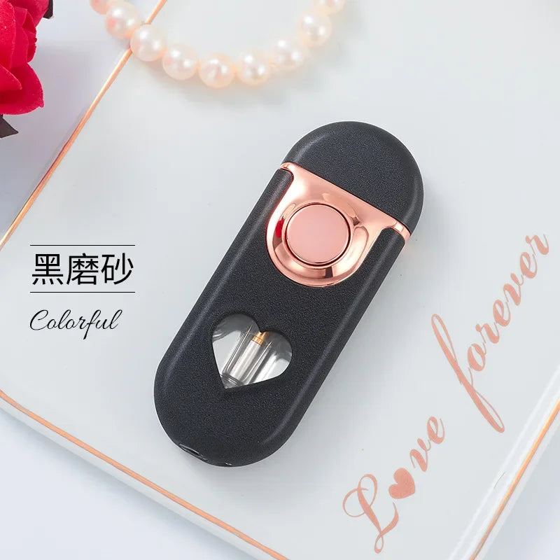 Double Flame LED Butane Metal Lighter