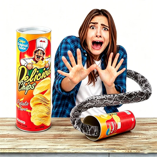 Jumping Snake Potato Chip Can Prank Toy