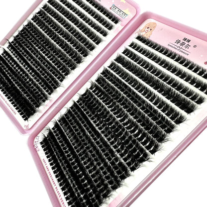 640PCS 5D Fluffy Lash Clusters – 30D-100D Mixed Volume DIY Individual Eyelash Extensions