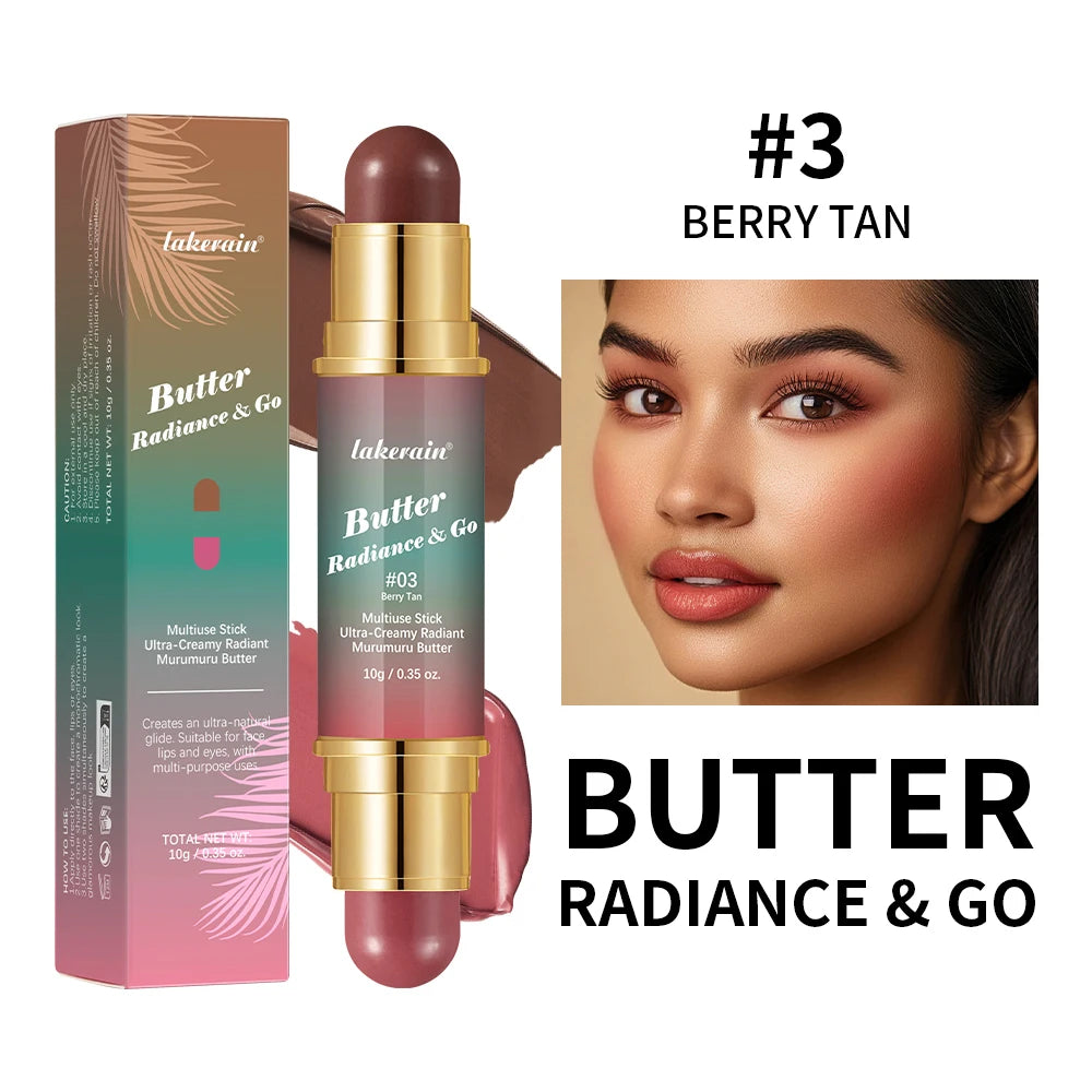 Butter Glow & Go Multiuse Stick – Dual-Ended Bronzer & Blush for Face, Eyes & Lips
