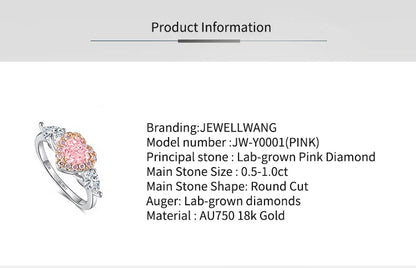 18K Gold Heart-Shaped Lab-Grown Pink Diamond Ring – Love Refined