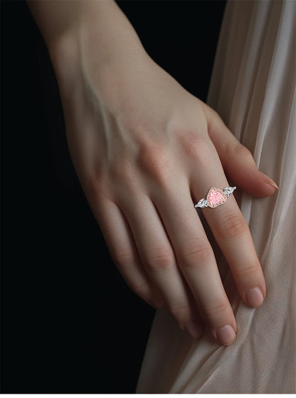 18K Gold Heart-Shaped Lab-Grown Pink Diamond Ring – Love Refined
