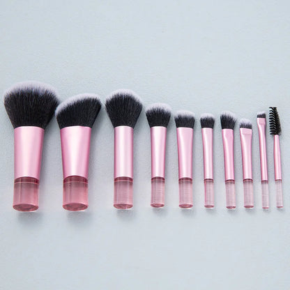10-Piece Mini Makeup Brush Set – Portable Beauty Tools