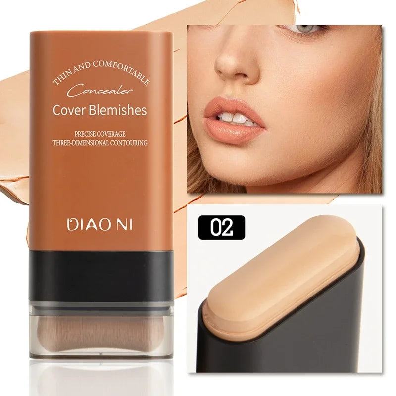Matte Foundation Stick – Full Coverage, Waterproof & Built-In Brush