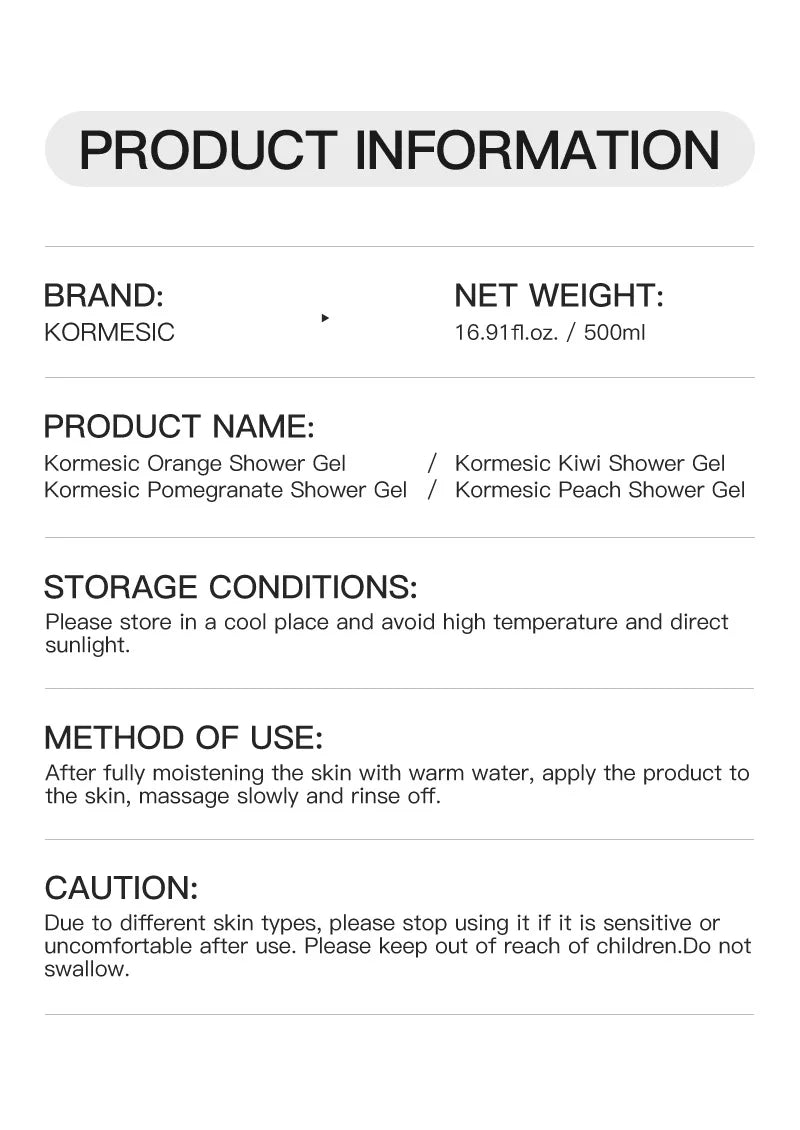 Organic Fruit Infusion Shower Gel