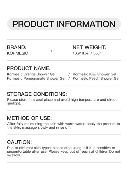 Organic Fruit Infusion Shower Gel