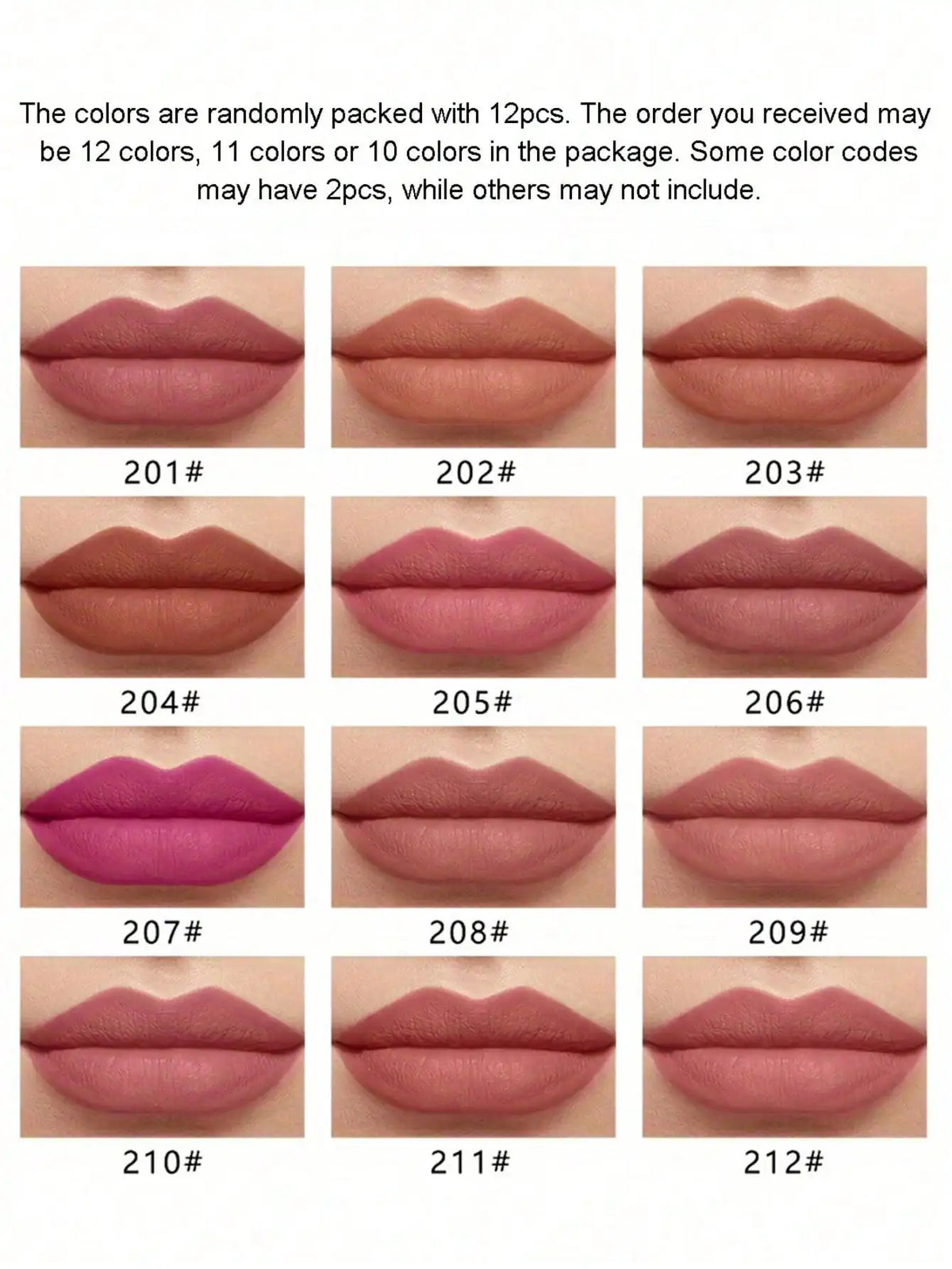 12PCS Matte Lip Liner Pencil Set