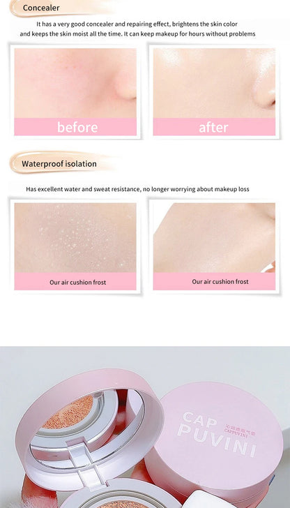 Moisturizing Concealer Air Cushion Foundation – Natural, Long-Lasting & Water-Resistant (13g)