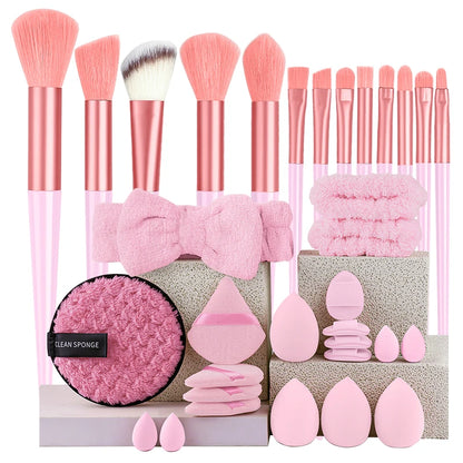 Professional Makeup Brush Set – 13pcs / 33pcs with Sponges & Tools