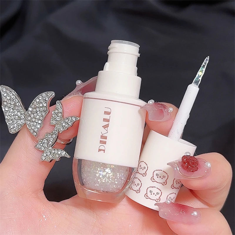 Bear Bowling Ball Liquid Eyeshadow – Super Sparkle Pearl Glitter Eye Makeup