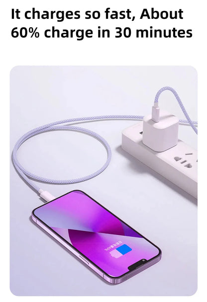 60W USB Type-C to Type-C Fast Charging Cable