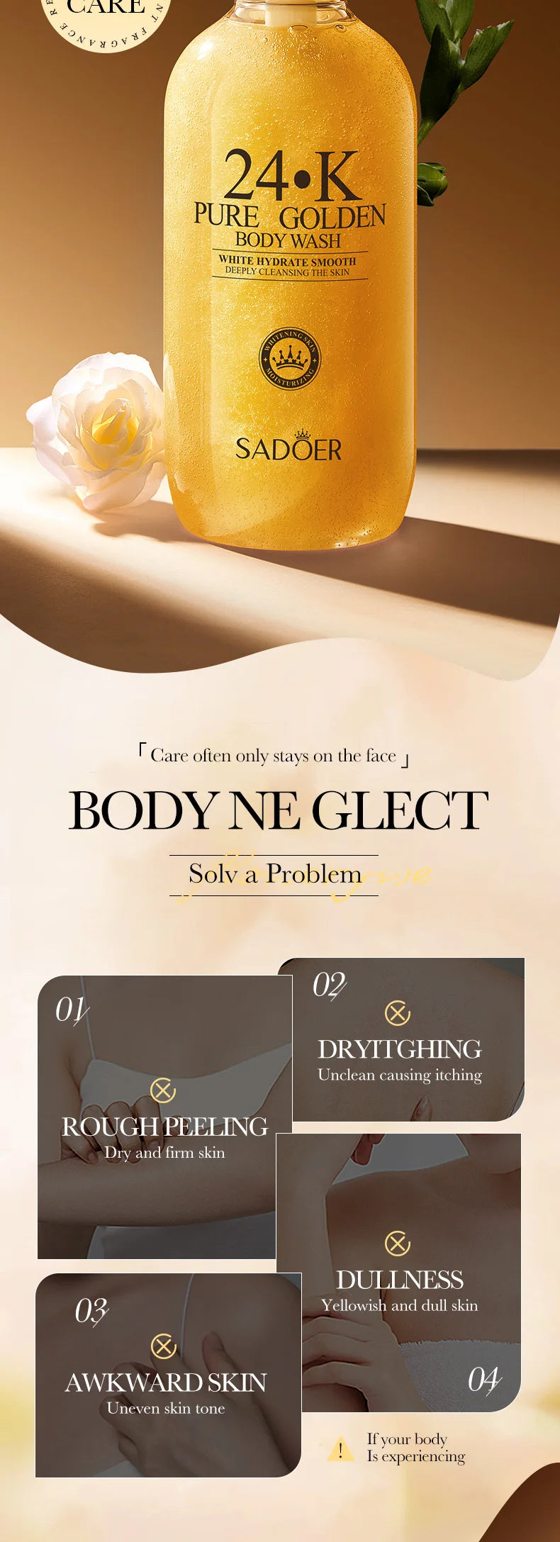 24K Pure Gold Body Wash