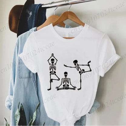 Skeleton Yoga Funny Halloween Shirt
