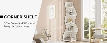 5-Tier Corner Bookshelf