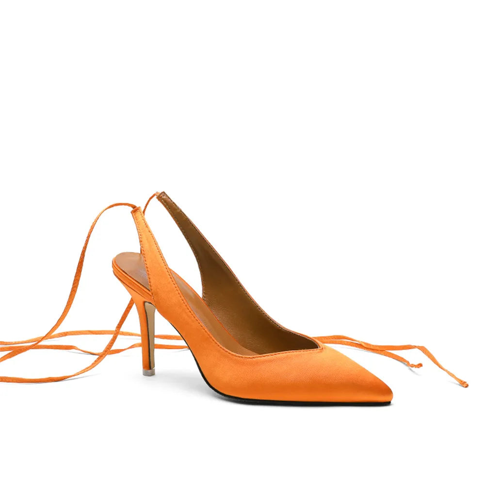 Pointed Toe Ankle Strap Party Heels