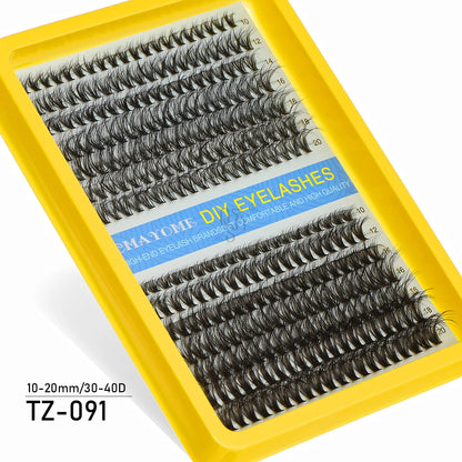 Individual 20–100D Cluster Lashes – 280pcs Mixed Tray Volume Extensions