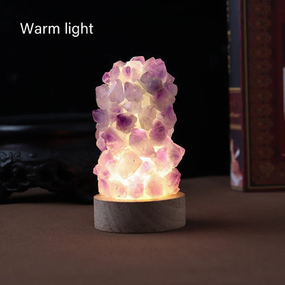 Crystal Wishing Lamp – Natural Amethyst Glow for Calm &amp; Intention