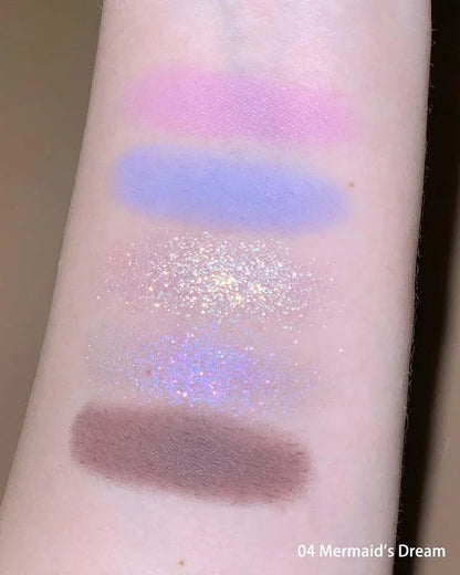 6-Color Diamond Shiny Highlighter Palette – Contour, Brighten &amp; Glow