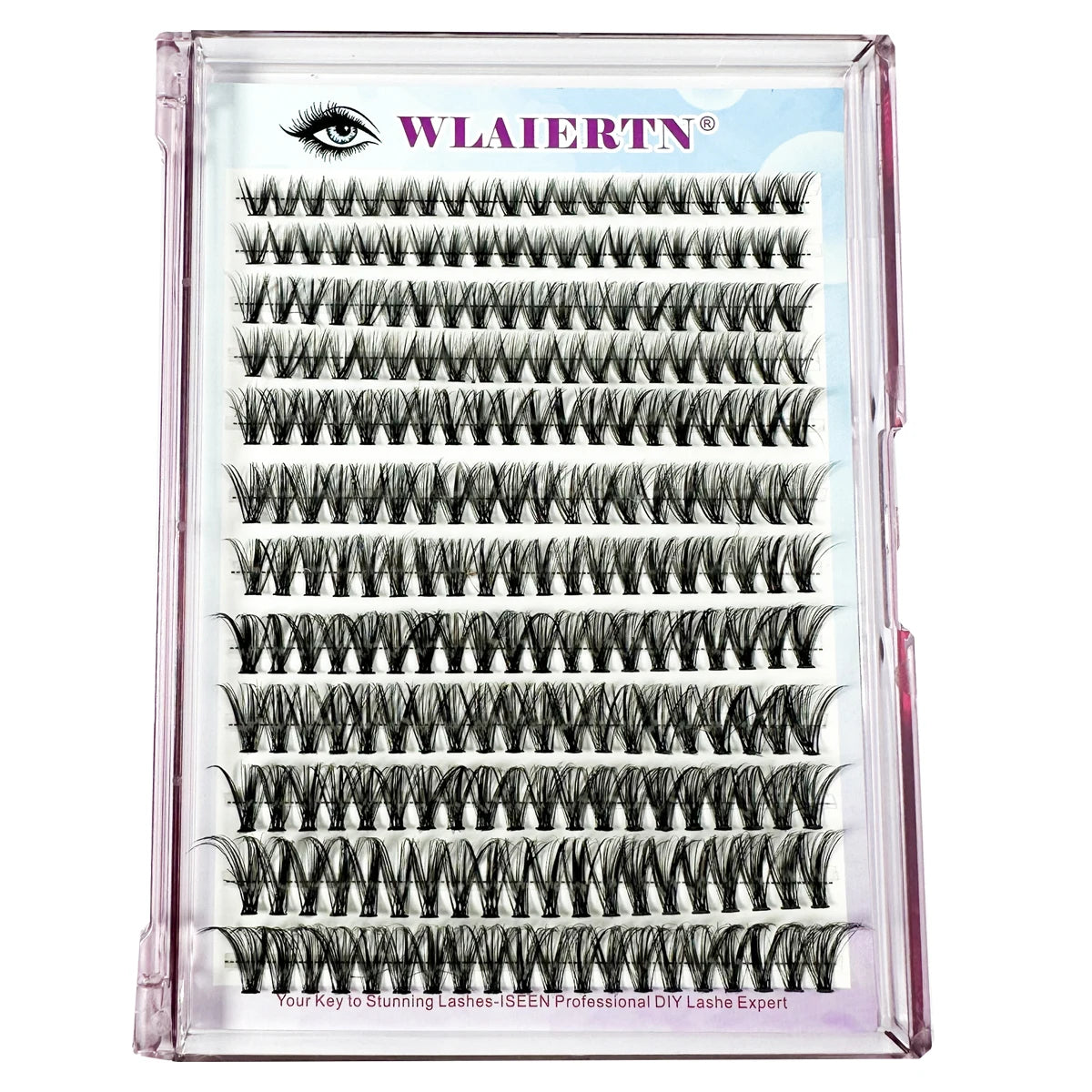 DIY 3D Fluffy Lash Clusters – 160D/90D Volume Extensions (12 Rows)