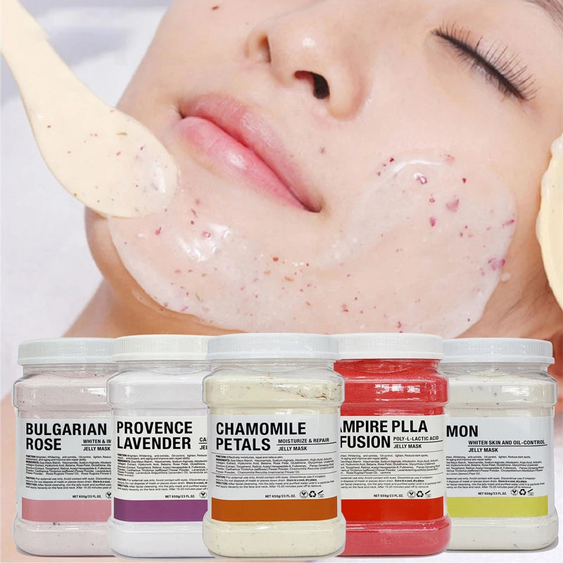 6PCS Professional Jelly Mask Powder Set – Hydrating, Whitening & Anti-Aging Peel-Off Facial Masks 💆‍♀️✨