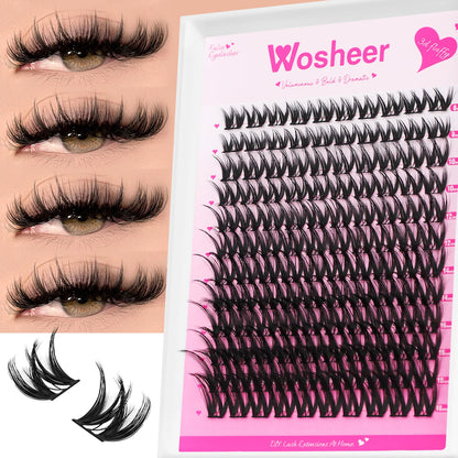 Fluffy Lash Clusters Kit – 100D Wispy Individual Eyelash Extensions (8–18mm)