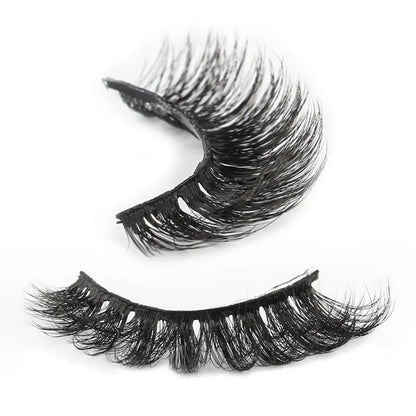 False Eyelash Kit – 3/5 Pairs Fluffy Mink Lashes with Tweezer & Brush
