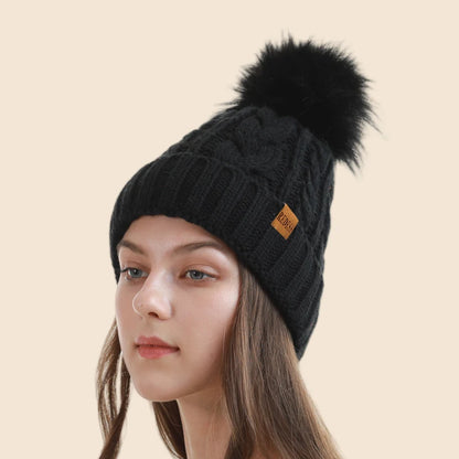 Women’s Winter Pompom Beanie Set