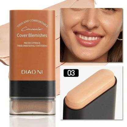 Matte Foundation Stick – Full Coverage, Waterproof & Built-In Brush