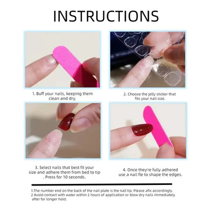 Peach Blossom Cat’s Eye Press-On Nails – 24pc Nude Glitter Floral Set