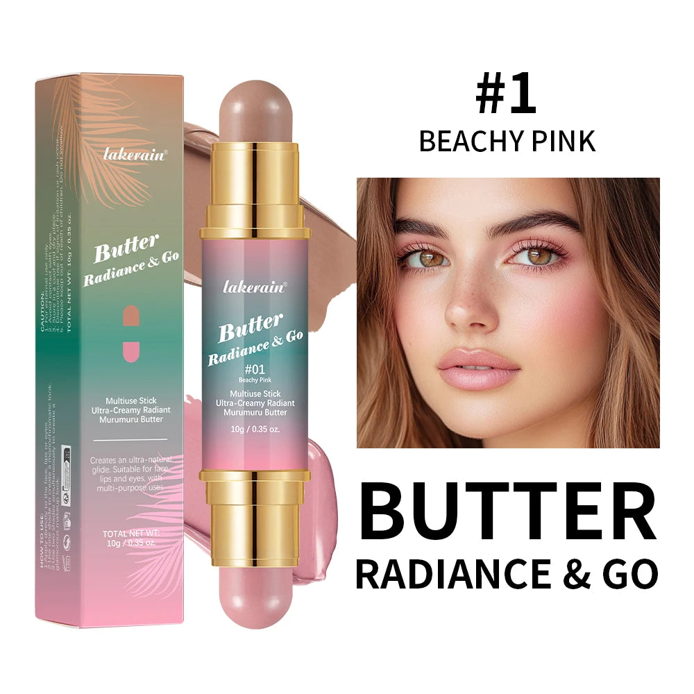 Butter Glow & Go Multiuse Stick – Dual-Ended Bronzer & Blush for Face, Eyes & Lips