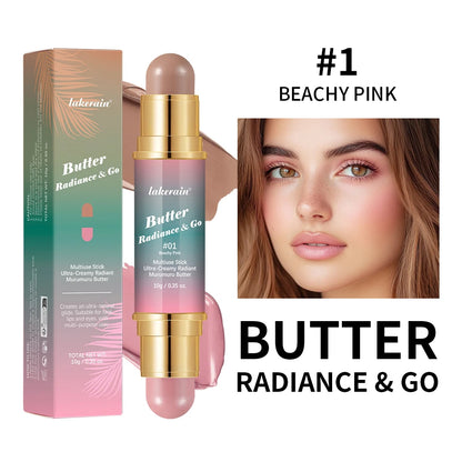 Butter Glow & Go Multiuse Stick – Dual-Ended Bronzer & Blush for Face, Eyes & Lips