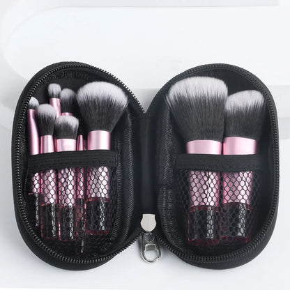 10-Piece Mini Makeup Brush Set – Portable Beauty Tools