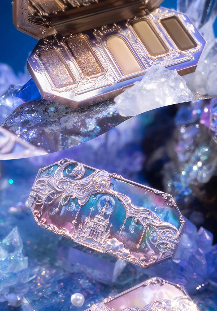 Moonlight Mermaid Eyeshadow Palette – 5-Color Matte & Shimmer Chameleon Finish