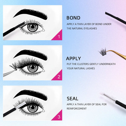 Eyelash Bond &amp; Seal Duo – Long-Lasting, Waterproof Lash Glue for DIY Lash Clusters