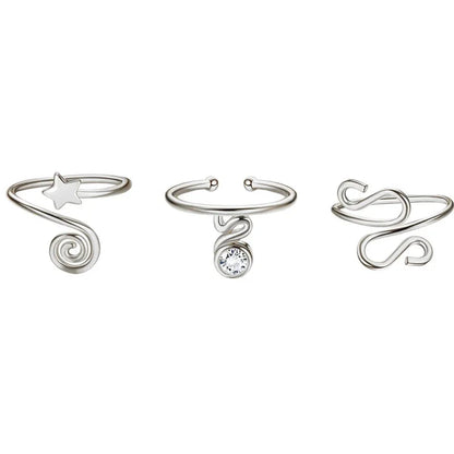 3pcs Adjustable Toe Rings – Summer Beach Foot Jewelry