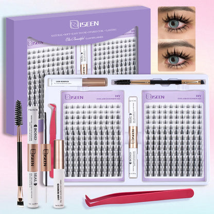 DIY Eyelash Extension Kit – Complete Cluster Lash Set with Bond, Seal & Tools