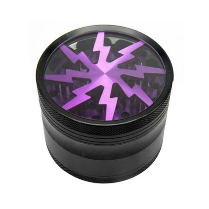 63mm Aluminum Alloy Grinder – 4-Layer Metal Herb & Spice Crusher with LED Lighting (5 Colors)