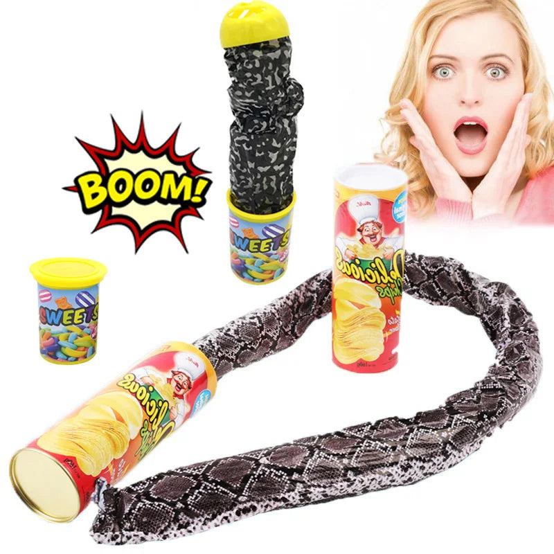Jumping Snake Potato Chip Can Prank Toy