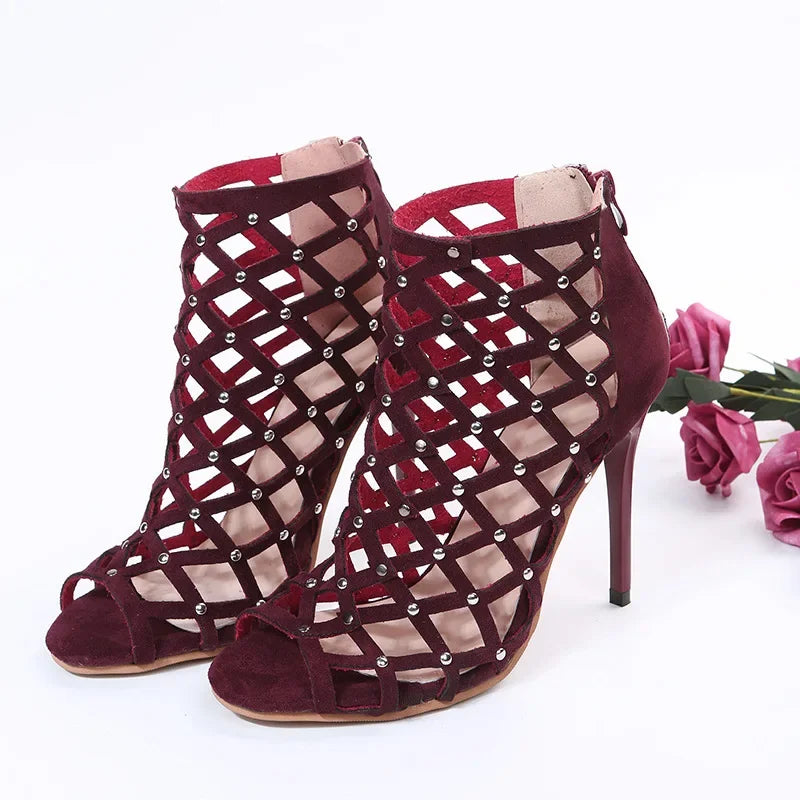 Women’s Open Toe Dance Heel Boots