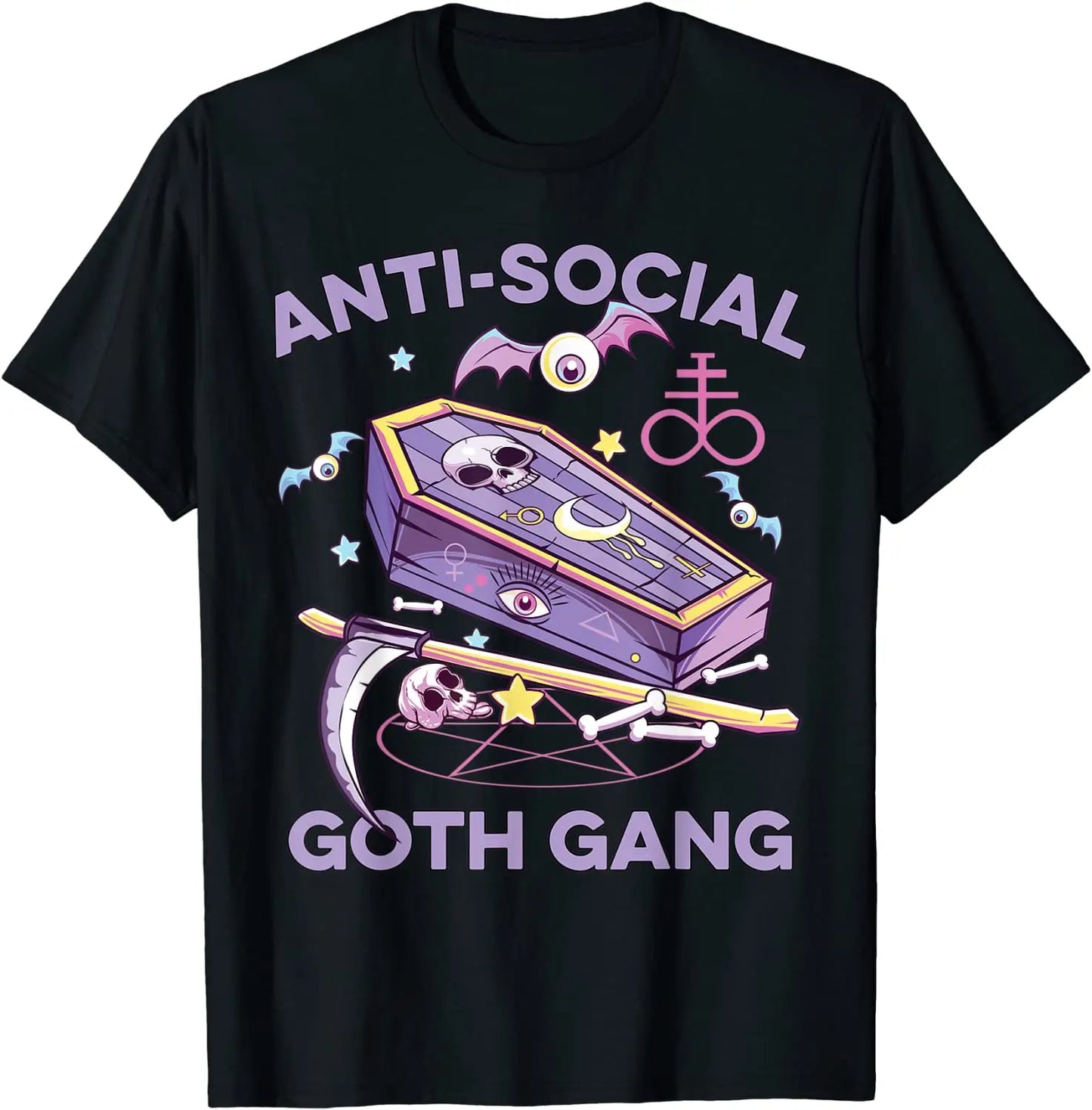 Anti-Social Pastel Goth Gang T-Shirt – Alternative Aesthetic Streetwear Tee