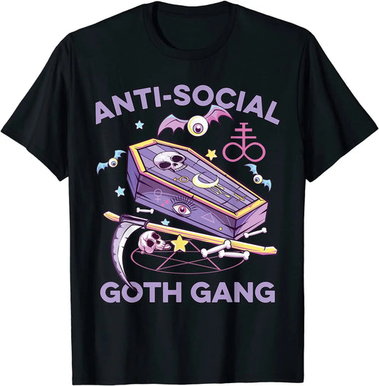 Anti-Social Pastel Goth Gang T-Shirt – Alternative Aesthetic Streetwear Tee