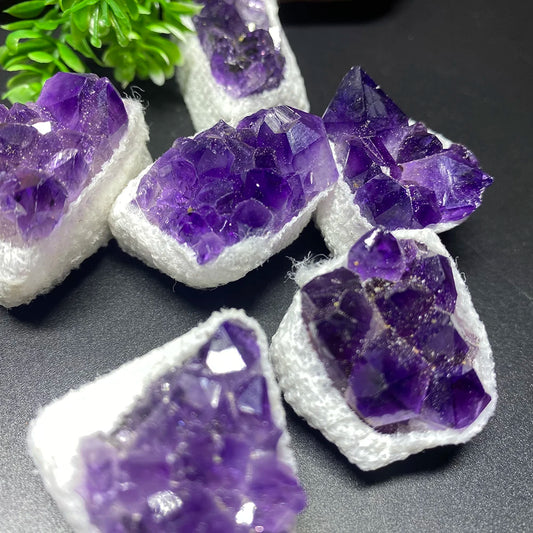 ST77-1 Natural Raw Amethyst Quartz Cluster – Healing Crystal Specimen for Décor & Crafts