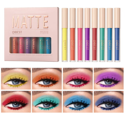 8pcs Liquid Eyeshadow Stick Set – Brown &amp; Coffee Tones