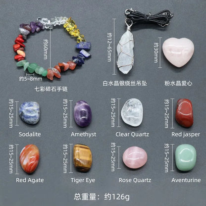 Chakra Yoga Reiki Stone Set – Natural Crystal Healing Collection