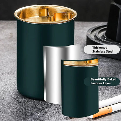Stainless Steel Ashtray with Lid