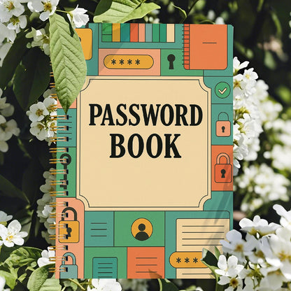 A5 Password Book – Internet Account & Login Organizer