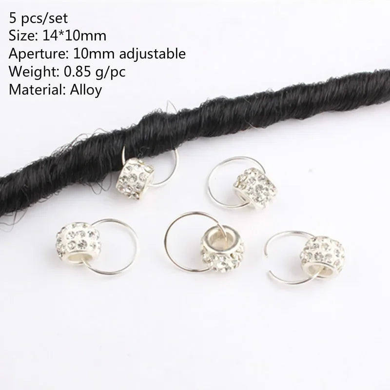 5pcs Butterfly Hair Beads
