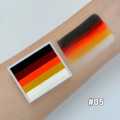 UV Glow-in-the-Dark Rainbow Face & Body Paint – Fluorescent Neon Makeup for Parties & Festivals